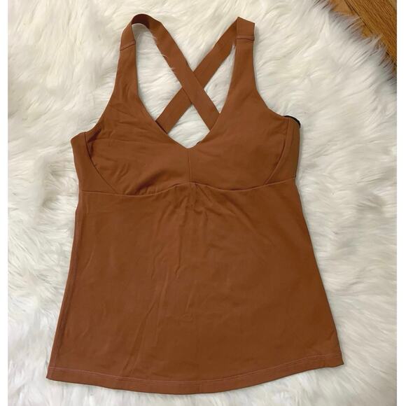 Prana Layna Active Cross Back Shelf Bra Removable Padded Tank Small - Picture 2 of 9